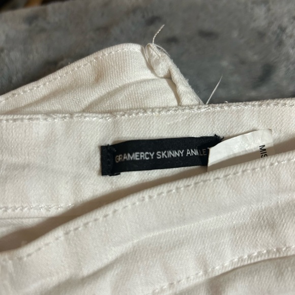 Nine West Gramercy Skinny Ankle Womens Denim Jeans Size 12 White / Retail $40 - Picture 4 of 6